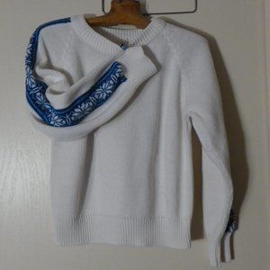 LIKE NEW turquoise and white womens ski sweater